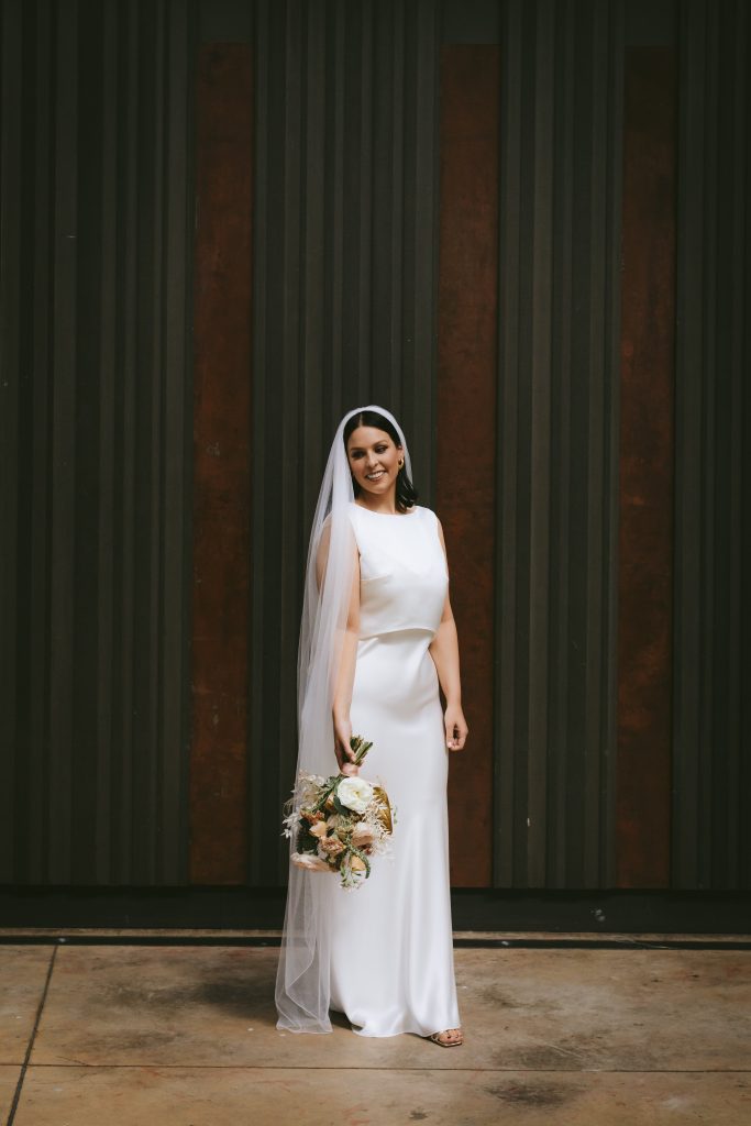 half penny bride cool chic city wedding makeup